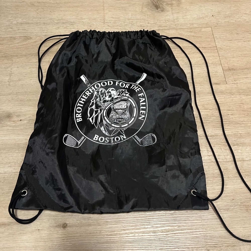 BPD Boston Police Brotherhood For The Fallen Golf Tournament Drawstring Backpack